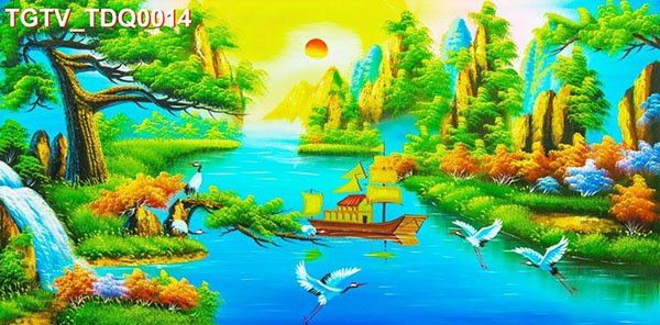 Tranh sơn dầu đồng quê TGTV-TDQ0014